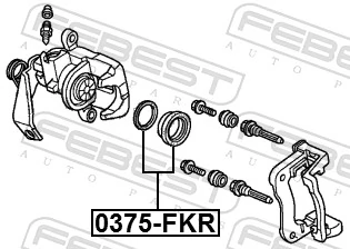 Do koszyka Zestaw naprawczy zacisku hamulcowego tylnego Honda Civic VIII FD, FA