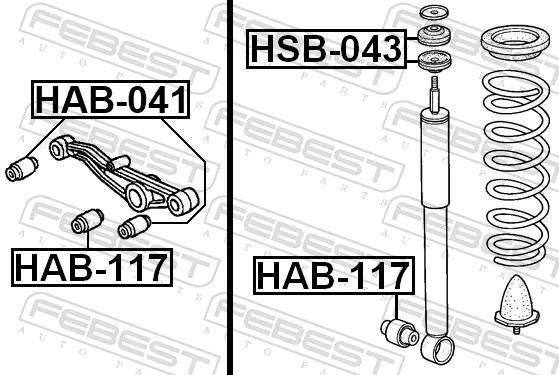 Silentblock amortyzatora tylnego Honda HR-V SUV (GH) (1999 - 2005) cena, od 8,16 USD
