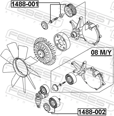 Do koszyka 6652003170 Hyundai/Kia Rolka prowadząca, kierunkowa paska napędowego