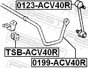 TSBACV40R Febest Tuleja stabilizatora tylnego