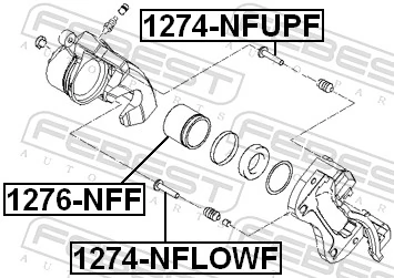 1274NFUPF Febest Prowadnica zacisku przedniego dolna