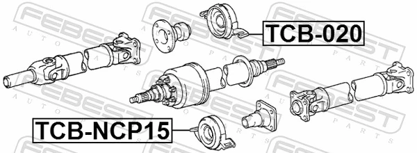 Łożysko podwieszane wału Cardana do Toyota Yaris  P10