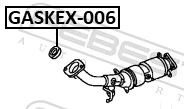 GASKEX006 Febest Uszczelka rury odbiornika tłumika