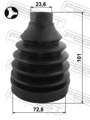Osłona przegubu homokinetycznego półosi przedniej wewnętrzna do Subaru Forester III S12, SH