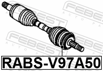 RABSV97A50 Febest Pierścień ABS