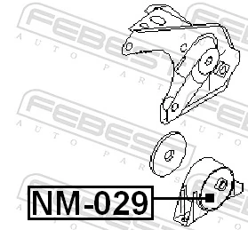 Poduszka (podpora) silnika tylna Nissan Almera II sedana (N16) (2000 - 2006) cena, od 22,74 USD