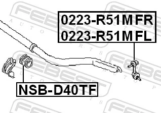 Tuleja stabilizatora przedniego Nissan Navara NP300 IV ulec poprawie (D23, D23T) (2014 - 2021) cena, od 6,67 USD