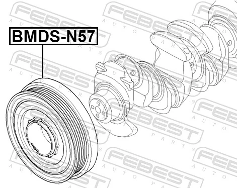 Koło pasowe wału korbowego do BMW 7  F01, F02, F03, F04