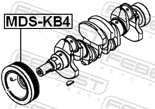 Koło pasowe wału korbowego Mitsubishi L 200 IV ulec poprawie (KA, KB) (2005 - 2015) cena, od 99,63 USD