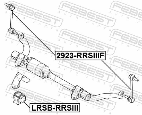 Do koszyka Łącznik stabilizatora przedniego Land Rover Range Rover IV L405