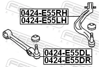  Wahacz zawieszenia przedniego dolny prawy Mitsubishi Eclipse 1