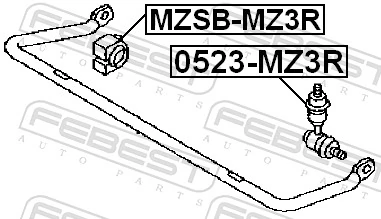 0523MZ3R Febest Łącznik stabilizatora tylnego
