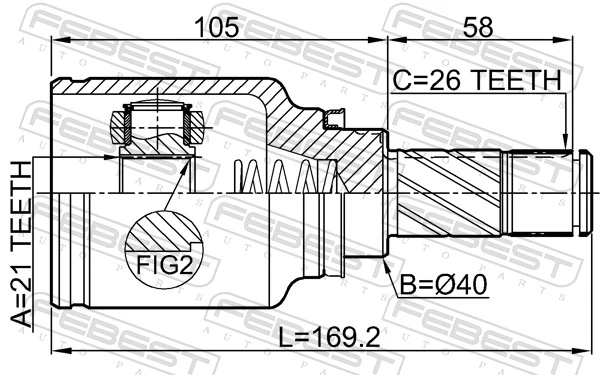 Przegub homokinetyczny przedni wewnętrzny Renault Megane IV kombi (K9A, K9M, K9N) (2016 - 2026) cena, od 45,22 USD