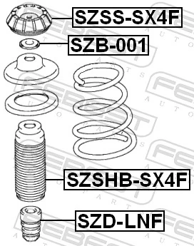 Do koszyka Poduszka amortyzatora przedniego Suzuki SX4  GY