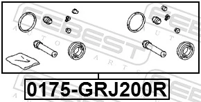 0175GRJ200R Febest Zestaw naprawczy zacisku hamulcowego tylnego