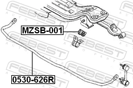 0530626R Febest Stabilizator tylny