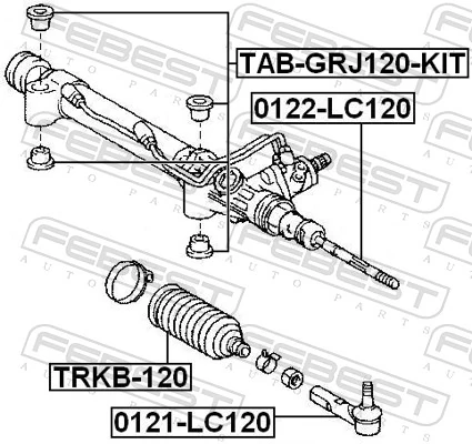 TRKB120 Febest Osłona mechanizmu kierowniczego (maglownicy)