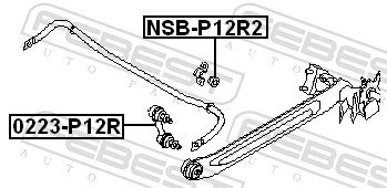 Łącznik stabilizatora tylnego do Nissan Primera  P12
