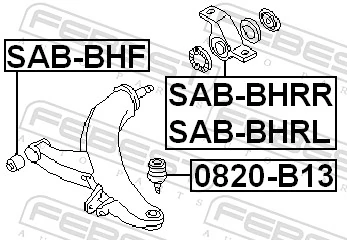 Do koszyka Silentblock przedniego wahacza dolnego Subaru Forester I S10, SF