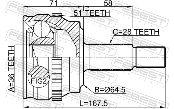 Do koszyka Przegub homokinetyczny przedni zewnętrzny Renault Master II HD, FD