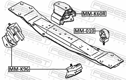 Poduszka (podpora skrzyni biegów) do Mitsubishi Pajero SPORT I K90