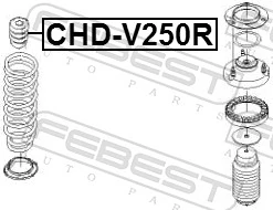 CHDV250R Febest Odbój amortyzatora tylnego
