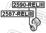 2587RELIII Febest Rolka napinacza paska napędowego