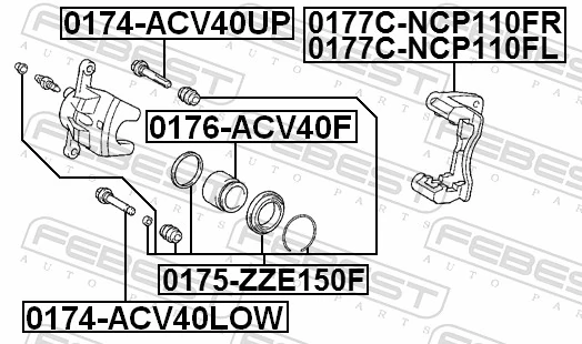 0177CNCP110FR Febest Jarzmo zacisku hamulcowego przedniego