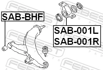 SAB001R Febest Silentblock przedniego wahacza dolnego