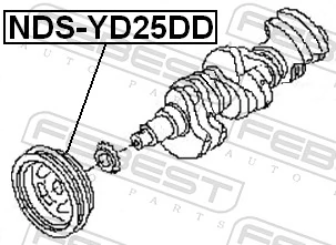 Koło pasowe wału korbowego Nissan Pathfinder SUV (R51M) (2005 - 2012) cena, od 95,21 USD