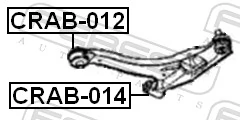 CRAB014 Febest Silentblock przedniego wahacza dolnego