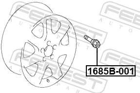 Śruba koła Mercedes S sedana (W140) (1991 - 1998) cena, od 7,79 USD