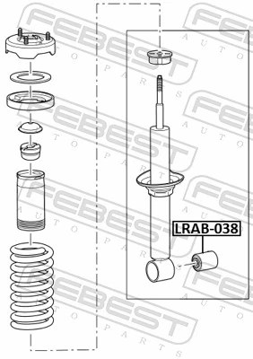 Silentblock amortyzatora tylnego do Land Rover Discovery III LR3