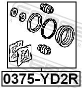 0375YD2R Febest Zestaw naprawczy zacisku hamulcowego tylnego