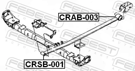 CRSB001 Febest Silentblock tylnego resoru tylny