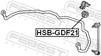 Do koszyka Tuleja stabilizatora przedniego Honda Jazz  GD, GE