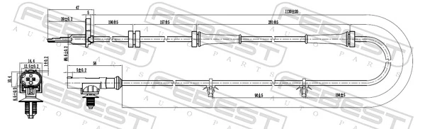Czujnik ABS przedni do Nissan Tiida  C11X