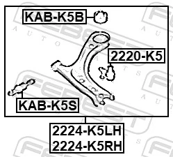 Silentblock przedniego wahacza dolnego Hyundai Sonata VIII