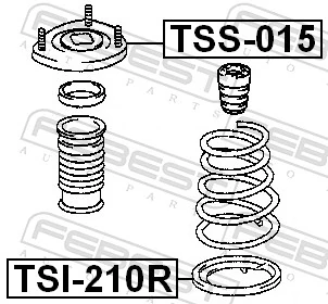 Poduszka amortyzatora tylnego Toyota Carina E sedana (T19) (1992 - 1997) cena, od 26,08 USD