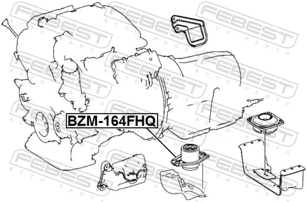 Poduszka (podpora) silnika przednia Mercedes GL X164