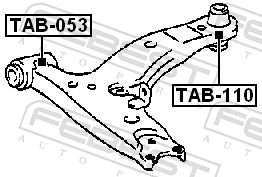 Silentblock przedniego wahacza dolnego do Toyota Corolla  E11