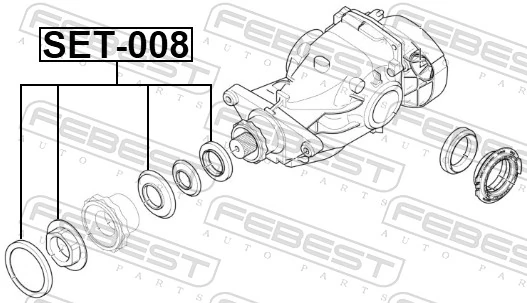 Uszczelniacz końcówki reduktora mostu tylnego BMW 5 E39