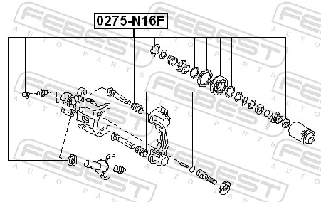 Zestaw naprawczy zacisku hamulcowego przedniego Nissan Maxima sedana (A32) (1994 - 2000) cena, od 10,63 USD