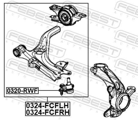 Sworzeń wahacza dolny Honda Civic X hatchback (FC, FK) (2017 - 2021) cena, od 28,69 USD