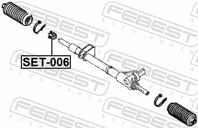 SET006 Febest Zestaw naprawczy maglownicy (mechanizmu) (zestaw uszczelniaczy)