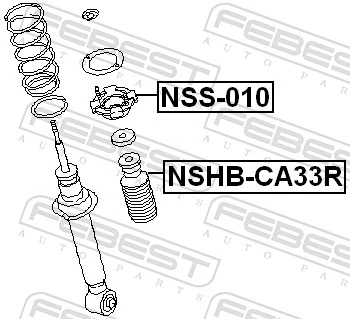 Poduszka amortyzatora tylnego do Nissan Maxima  A33