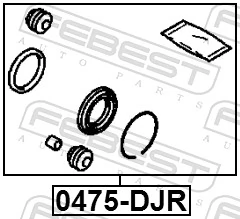Zestaw naprawczy zacisku hamulcowego tylnego do Mitsubishi Galant IX DJ, DM