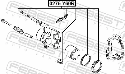 Zestaw naprawczy zacisku hamulcowego tylnego do Nissan Patrol  Y60