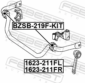 BZSB219FKIT Febest Tuleja stabilizatora przedniego