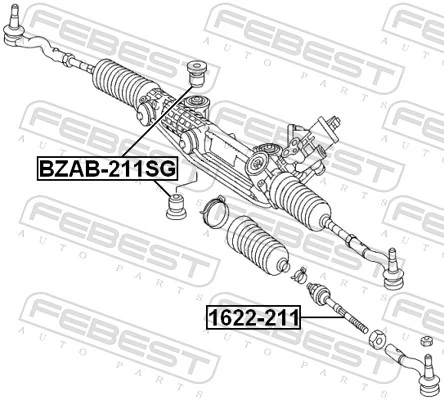 BZAB211SG Febest Silentblock mocowania maglownicy